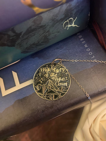 Officially Licensed High Lady of the Night court ACOTAR necklace