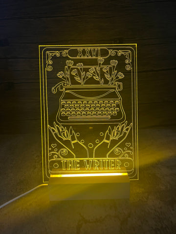 The Writer Tarot Card LED Acrylic Light
