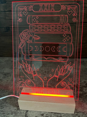 TBR Tarot Card LED Acrylic Light