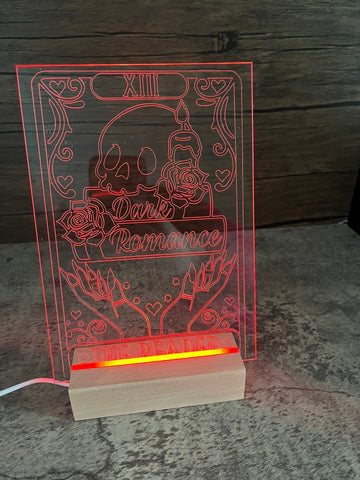 Dark Romance Tarot Card LED Acrylic Light